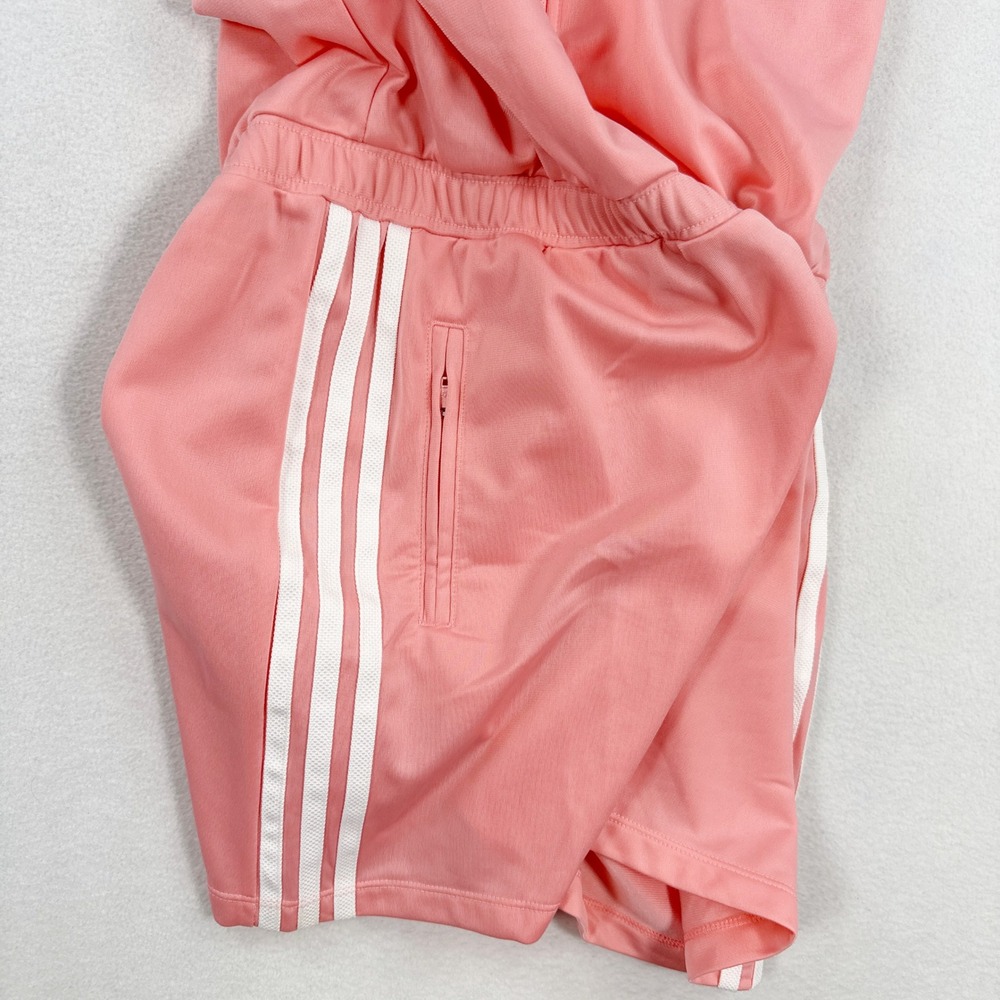 Adidas Kids Firebird Dress Skirt Romper Size L Pink White 3-Stripe JD3534 - Picture 6 of 8